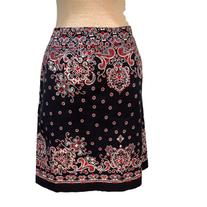 Talbots sz 16W red, white, and blue handkerchief cotton skirt